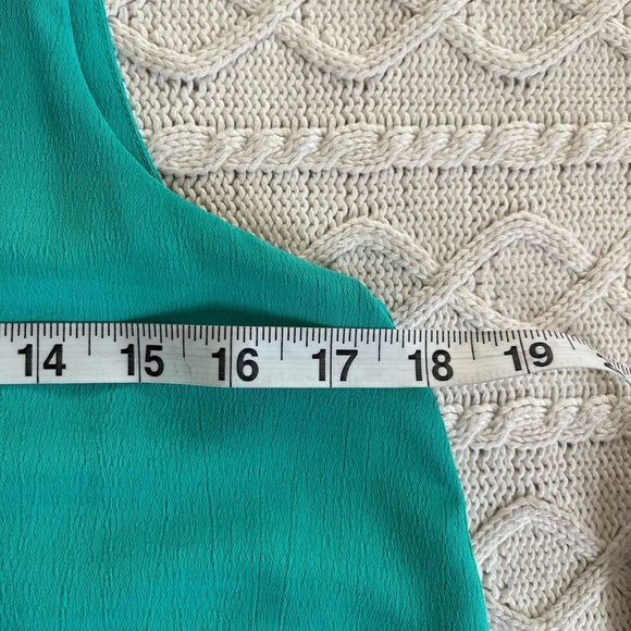 C. Luce Designer Turquoise Sleeveless Layered Blouse Women’s Size Small - Picture 11 of 12